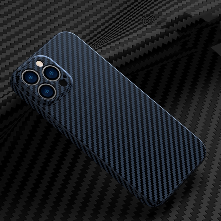 

Carbon Fiber Texture Phone Case For iPhone 13 Pro(Blue)