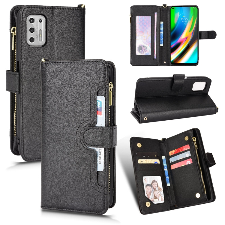 

For Motorola Moto G Stylus 5G 2021 Litchi Texture Zipper Leather Phone Case(Black)
