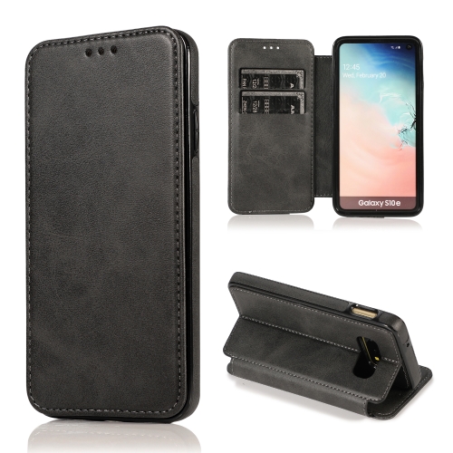 

For Samsung Galaxy S10e Knight Magnetic Suction Leather Phone Case(Black)