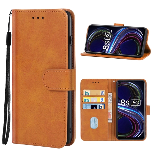 

For OPPO Realme 8S 5G Leather Phone Case(Brown)