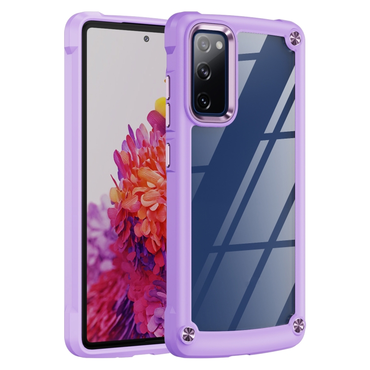 

For Samsung Galaxy S20 FE 5G TPU + PC Lens Protection Phone Case(Purple)