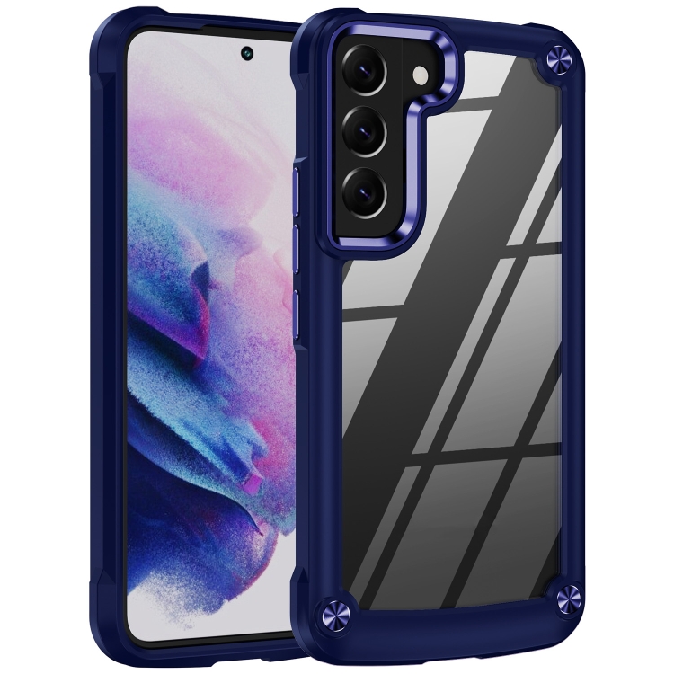 

For Samsung Galaxy S21 5G TPU + PC Lens Protection Phone Case(Blue)