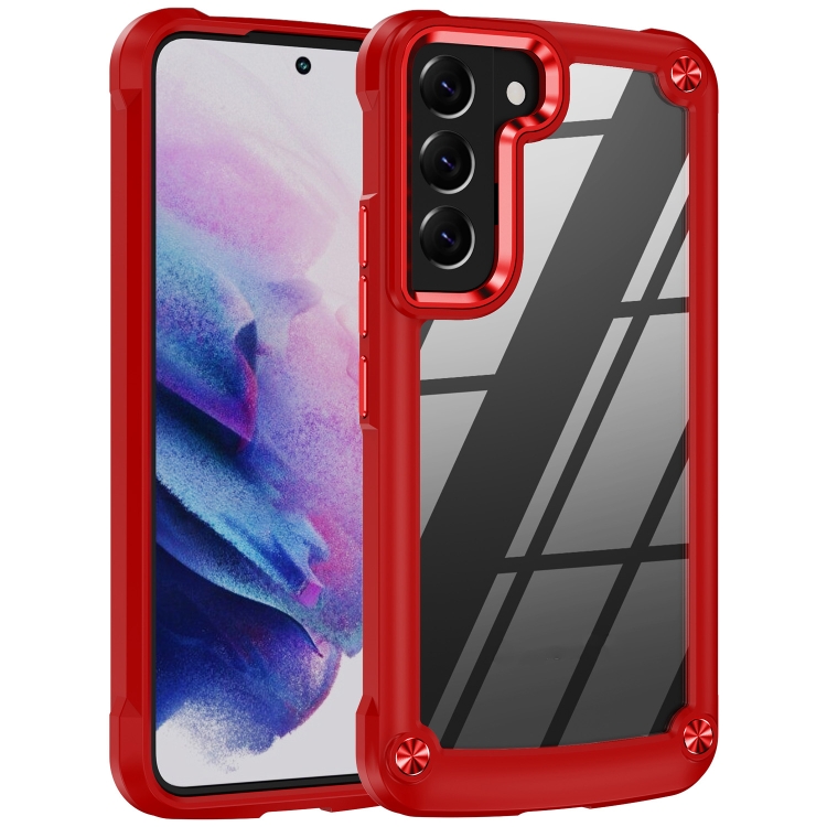 

For Samsung Galaxy S22 5G TPU + PC Lens Protection Phone Case(Red)