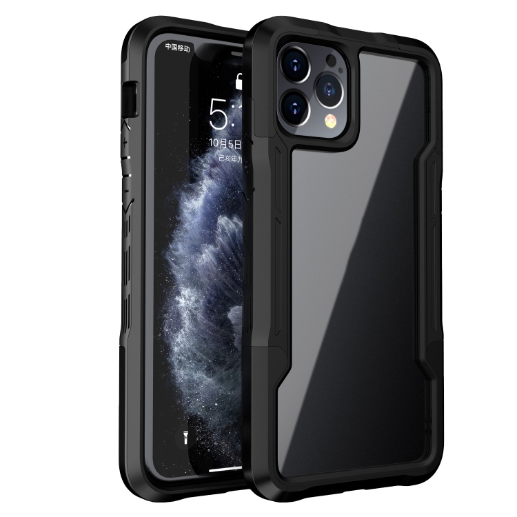

Armor Acrylic 3 in 1 Phone Case For iPhone 12(Black)