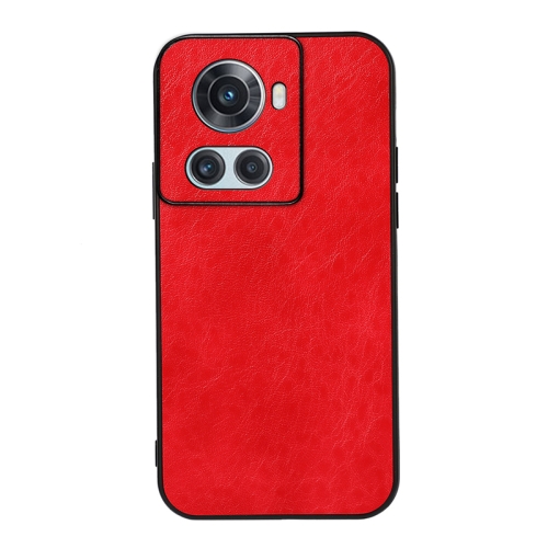 

For OnePlus Ace Accurate Hole Crazy Horse Texture PU Phone Case(Red)