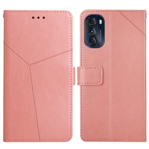 

For Motorola Moto G 5G 2022 Y Stitching Horizontal Flip Leather Phone Case(Rose Gold)