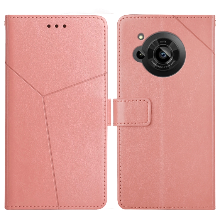 

For Sharp Aquos R7 Y Stitching Horizontal Flip Leather Phone Case(Rose Gold)