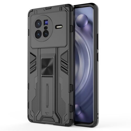 

For vivo X80 Supersonic PC + TPU Shock-proof Phone Case(Black)