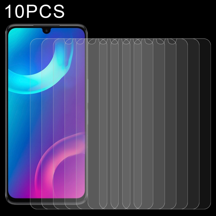 

10 PCS 0.26mm 9H 2.5D Tempered Glass Film For TCL 30T