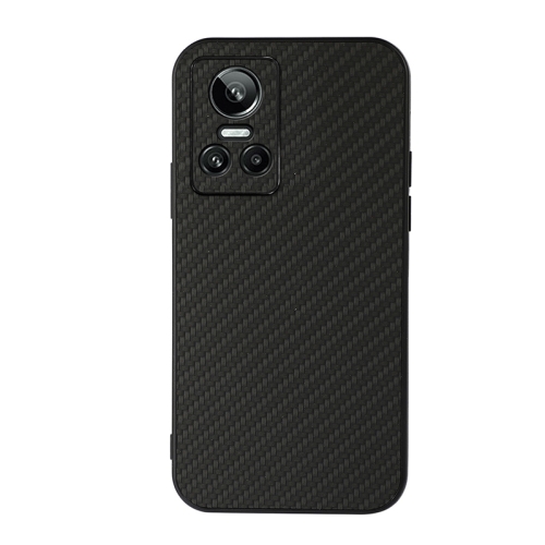 

For OPPO Realme GT Neo 3 Accurate Hole Carbon Fiber Texture PU Phone Case(Black)