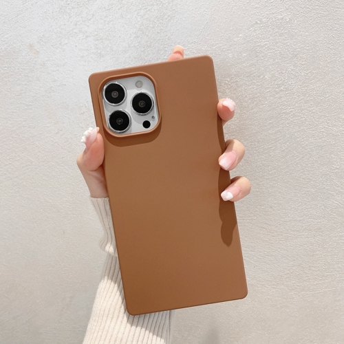 

Square Skin Feel TPU Phone Case For iPhone 11 Pro Max(Caramel)