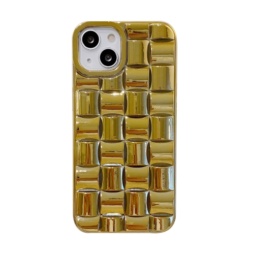 

Weave Texture Electroplated TPU Phone Case For iPhone 12 Pro Max(Gold)