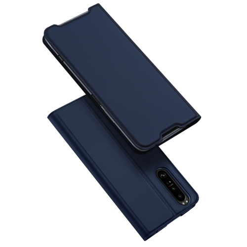 

For Sony Xperia 1 IV DUX DUCIS Skin Pro Series PU + TPU Leather Phone Case(Blue)