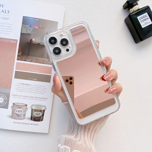 

Mirror TPU Phone Case For iPhone 13(Pink)