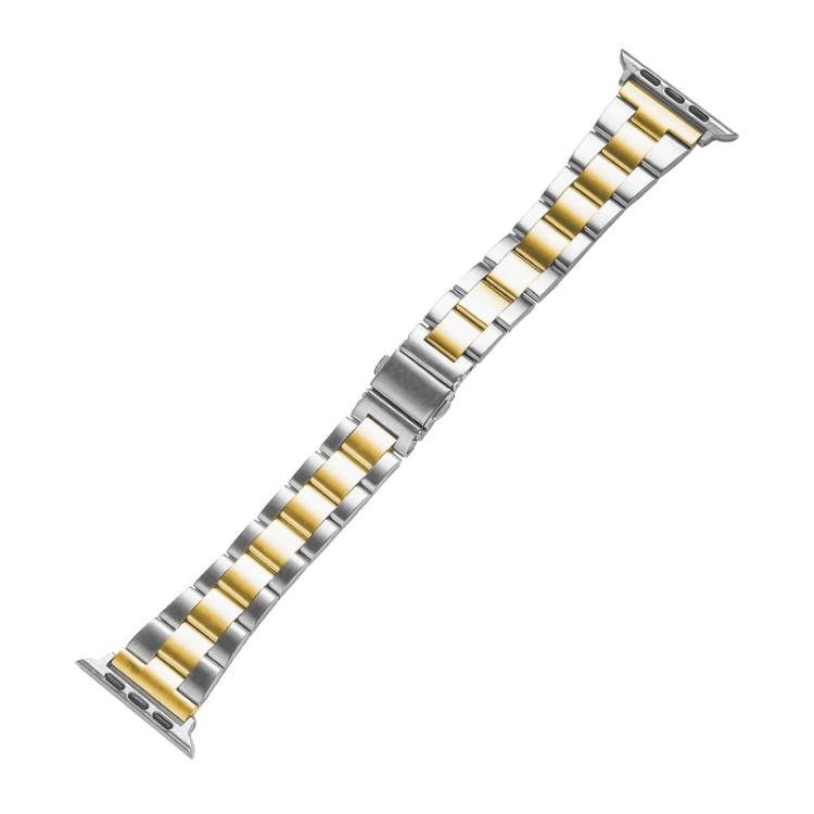 

Small Waist Quick Release Watch Band For Apple Watch Series 8&7 41mm / SE 2&6&SE&5&4 40mm / 3&2&1 38mm(Silver Gold)