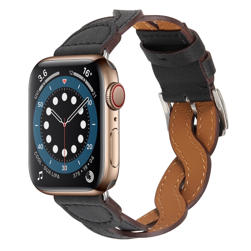 

Weave Watch Band For Apple Watch Series 7 41mm / 6&SE&5&4 40mm / 3&2&1 38mm(Black)