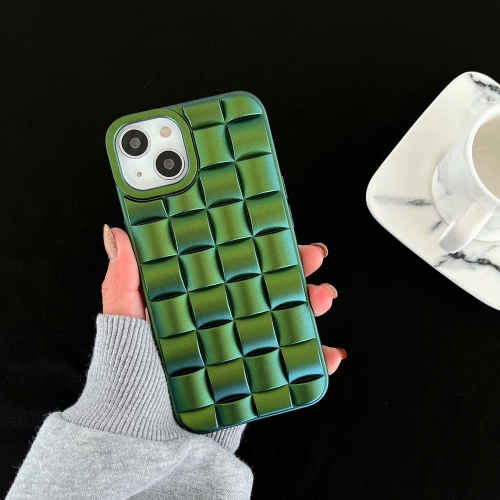 For iPhone 13 Weave Texture Chameleon TPU Phone Case Green