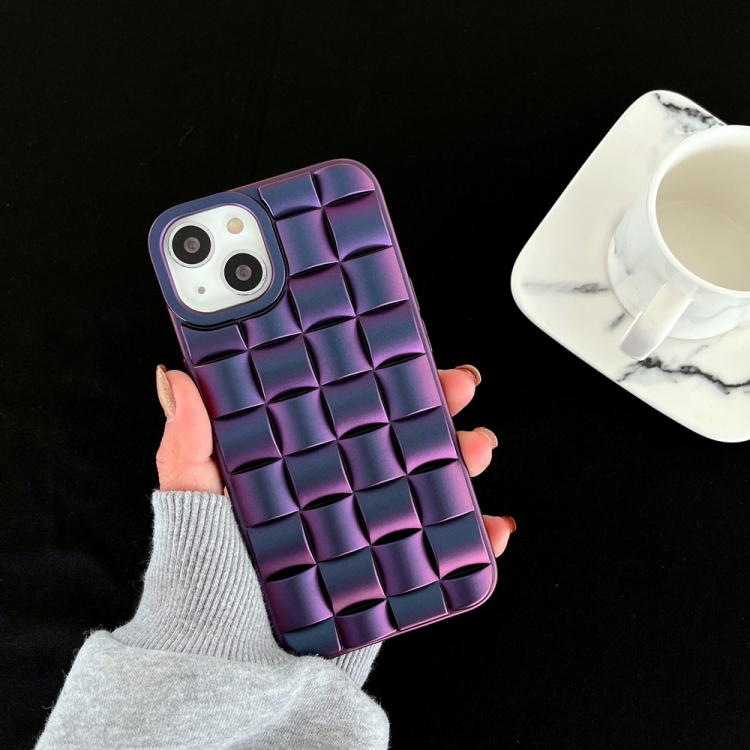 

Weave Texture Chameleon TPU Phone Case For iPhone 12 Pro Max(Purple)
