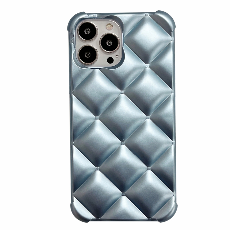 

For iPhone 13 Pro Elegant Rhombic Texture TPU Phone Case (Sierra Blue)
