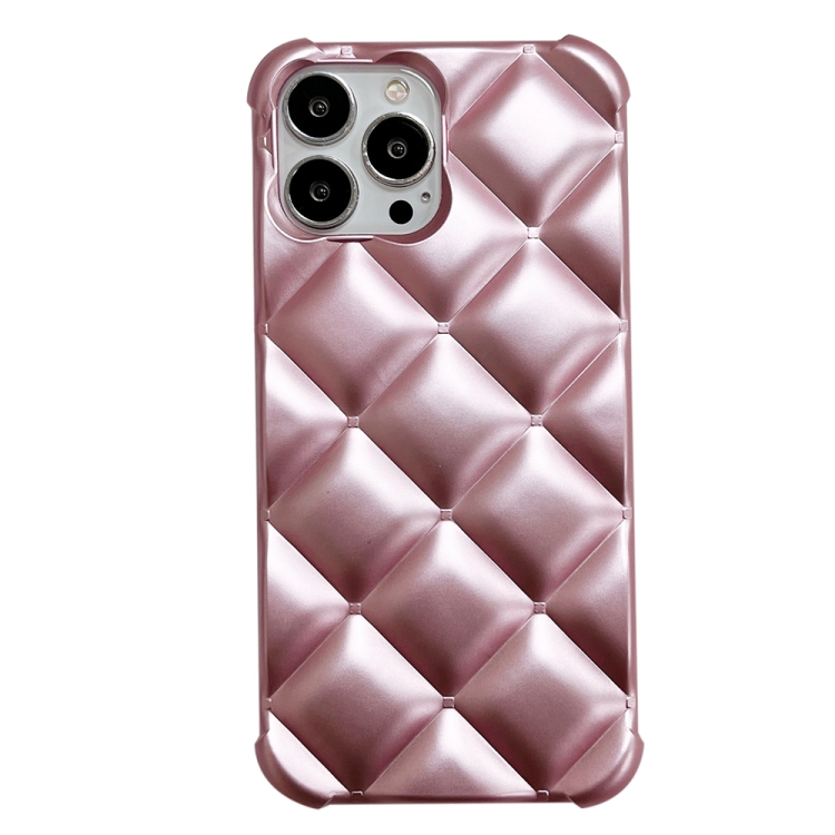 

Elegant Rhombic Texture TPU Phone Case For iPhone 11 Pro(Pink)