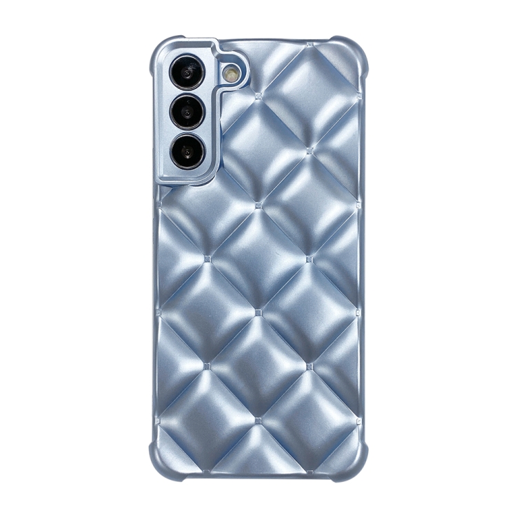 

For Samsung Galaxy S22 5G Elegant Rhombic Texture TPU Phone Case(Sierra Blue)