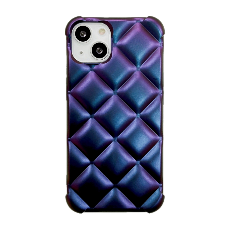 

Rhombic Texture Chameleon TPU Phone Case For iPhone 13 Pro Max(Purple)