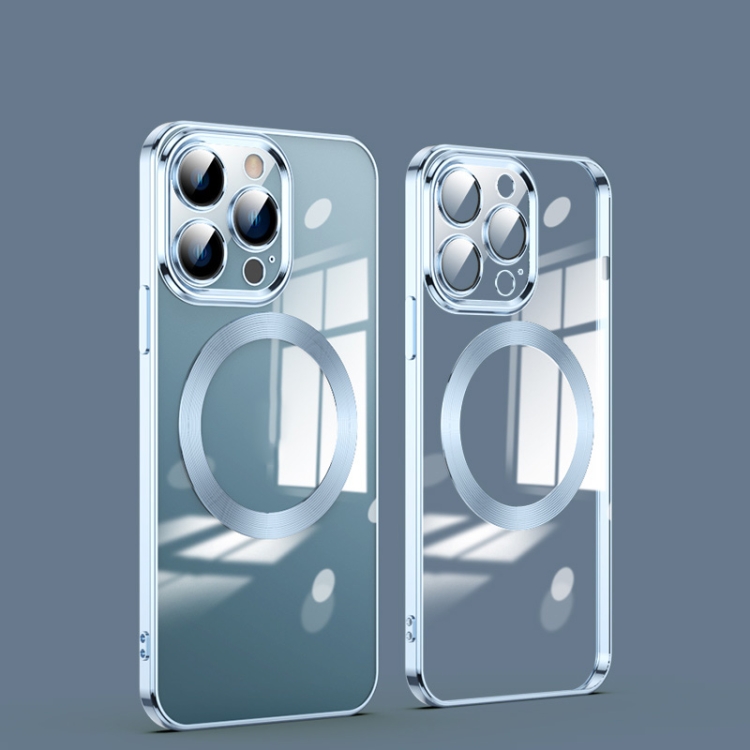 

For iPhone 12 Pro MagSafe Magnetic Electroplated Phone Case(Sierra Blue)