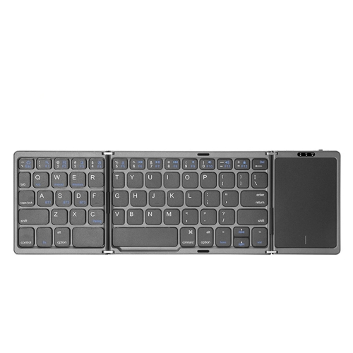 

B089T Foldable Bluetooth Keyboard Rechargeable with Touchpad(Grey)