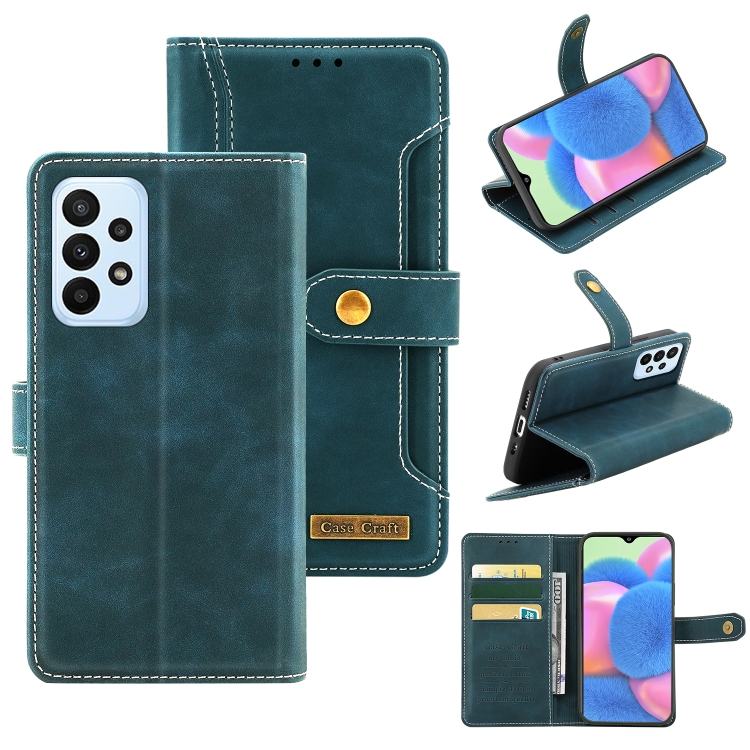 

For Samsung Galaxy A23 4G Case Craft Multifunctional Horizontal Flip Leather Phone Case(Green)