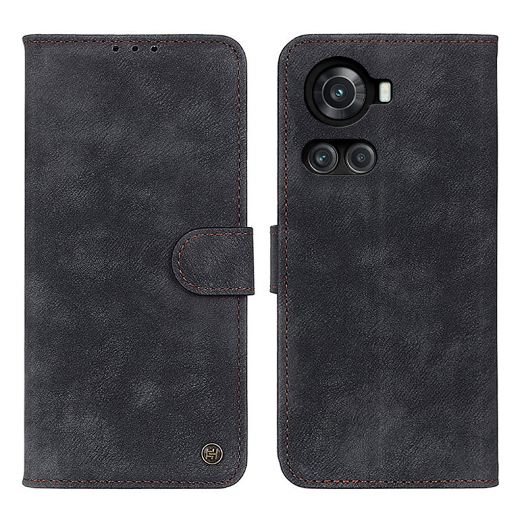 

For OnePlus Ace / 10R Antelope Texture Magnetic Buckle Leather Phone Case(Black)