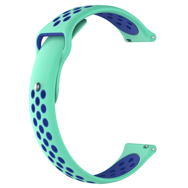 

For Huami Amazfit Youth Edition Two-tone Silicone Watch Band(Duck Blue)
