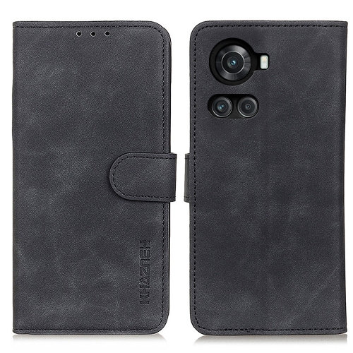 

For OnePlus ACE/10R KHAZNEH Retro Texture Horizontal Flip Leather Phone Case(Black)