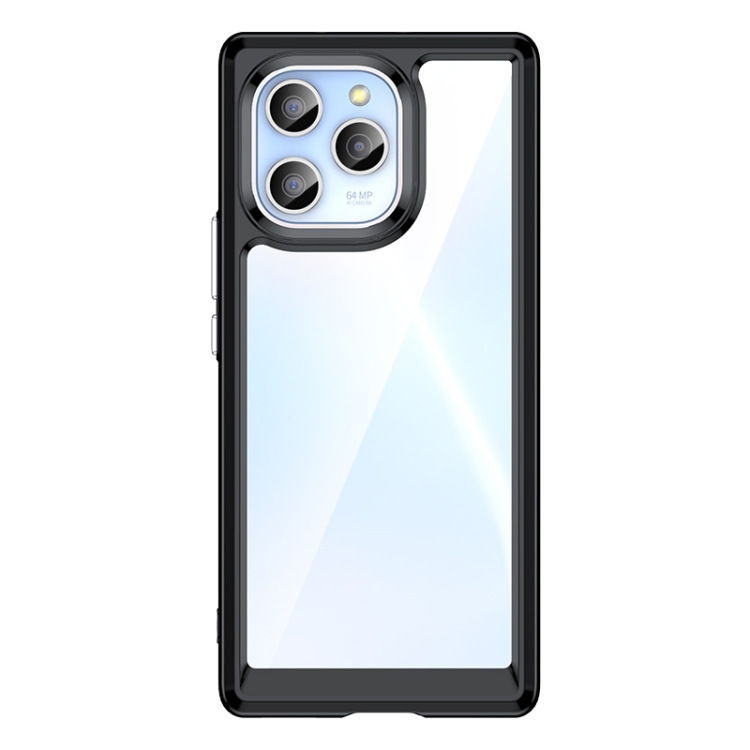 

For Honor 60 SE Colorful Series Acrylic + TPU Phone Case(Black)