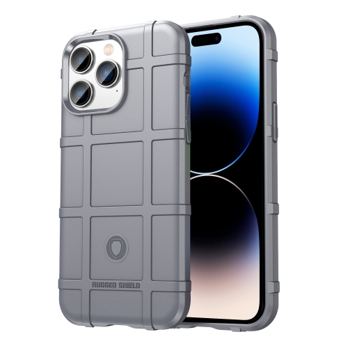 

For iPhone 14 Pro Rugged Shield Full Coverage Shockproof TPU Case (Grey)