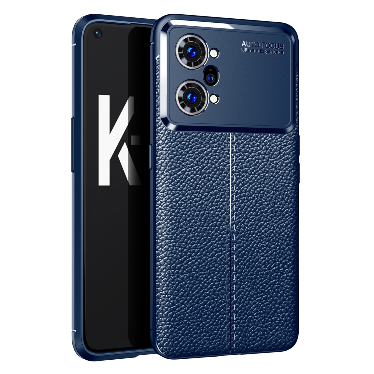 

For OPPO K10 Pro Litchi Texture TPU Shockproof Case(Blue)