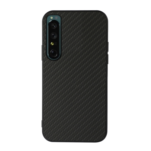 

For Sony Xperia 1 IV Accurate Hole Carbon Fiber Texture Shockproof Case(Black)