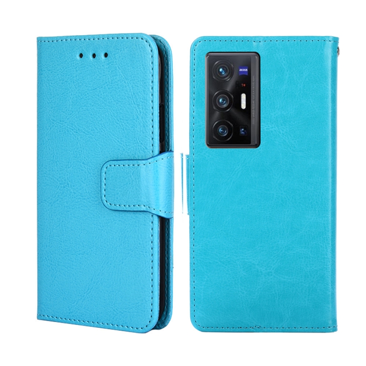 

For vivo X70 Pro+ Crystal Texture Leather Phone Case(Sky Blue)
