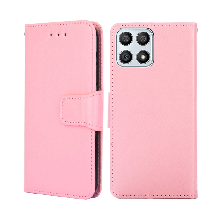 

For Honor X30i Crystal Texture Leather Phone Case(Pink)