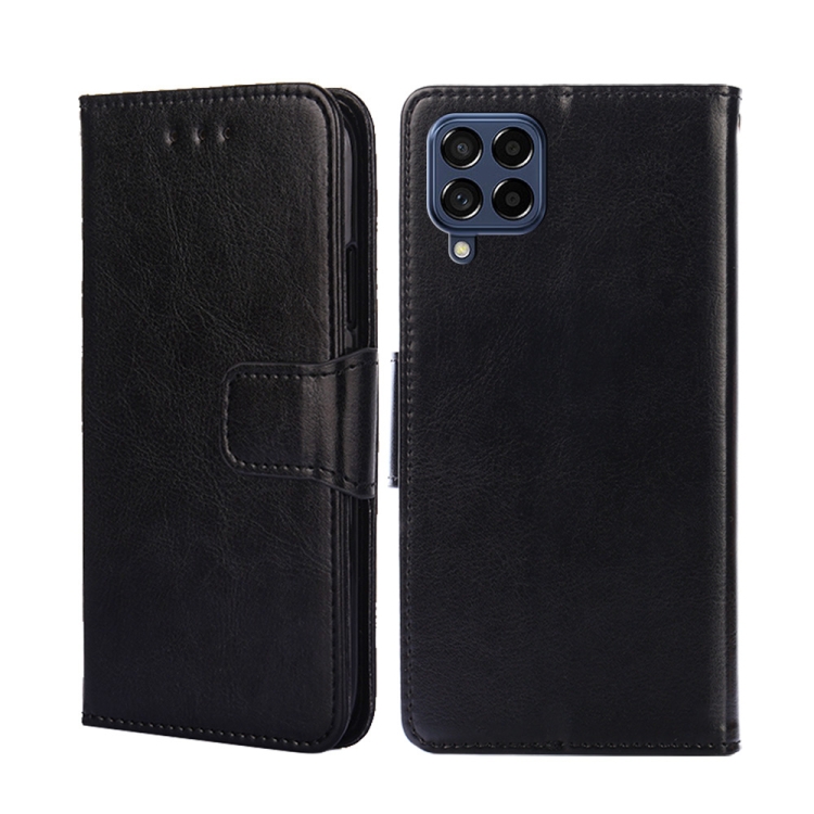 

For Samsung Galaxy M53 5G Crystal Texture Leather Phone Case(Black)