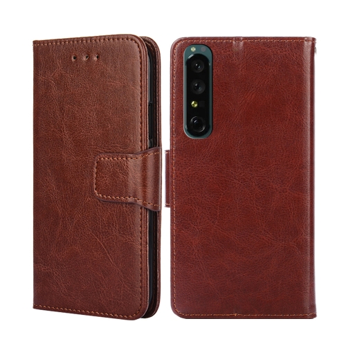 

For Sony Xperia 1 IV Crystal Texture Leather Phone Case(Brown)