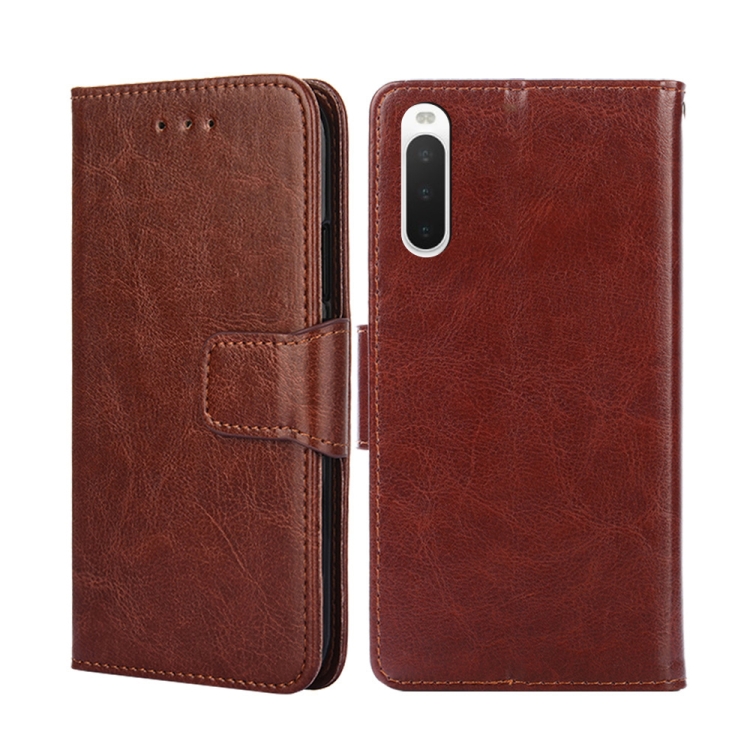 

For Sony Xperia 10 IV Crystal Texture Leather Phone Case(Brown)