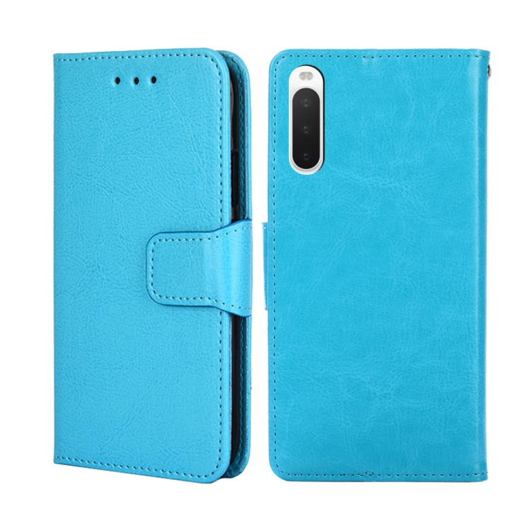 

For Sony Xperia 10 IV Crystal Texture Leather Phone Case(Sky Blue)