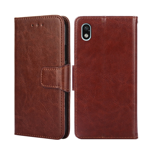 

For Sony Xperia Ace III Crystal Texture Leather Phone Case(Brown)