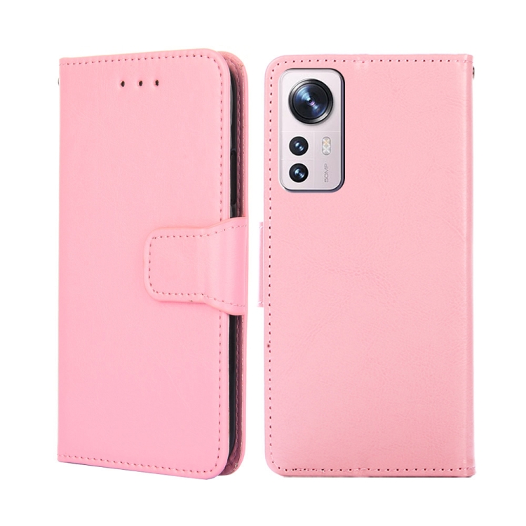 

For Xiaomi 12 Pro Crystal Texture Leather Phone Case(Pink)