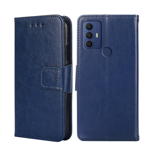 

For TCL 30 SE/306/305 / Sharp Aqous V6/V6 Plus Crystal Texture Leather Phone Case(Royal Blue)