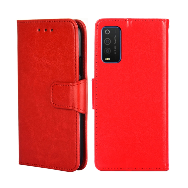 

For TCL 205 Crystal Texture Leather Phone Case(Red)