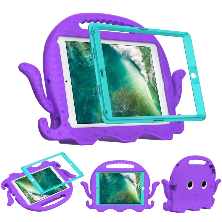 

Octopus EVA Shockproof Tablet Case with Screen Film For iPad 9.7 2018 / 2017 / Air 2 / Air / Pro 9.7(Purple)
