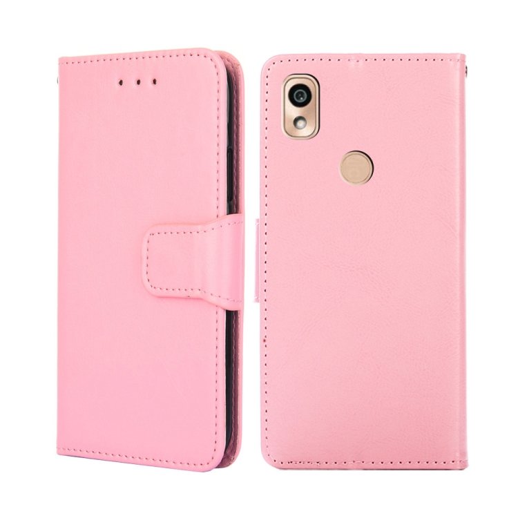 

For Kyocera KY-51B Crystal Texture Leather Phone Case(Pink)