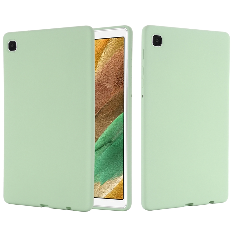 

For Samsung Galaxy Tab A7 Lite Solid Color Liquid Silicone Shockpoof Tablet Case(Green)