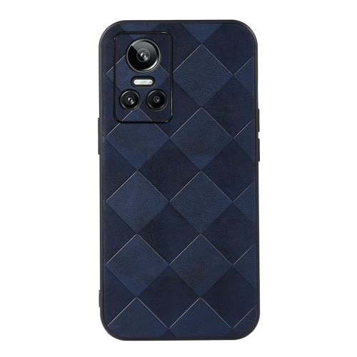 

For OPPO Realme GT Neo3 Weave Plaid PU Phone Case(Blue)